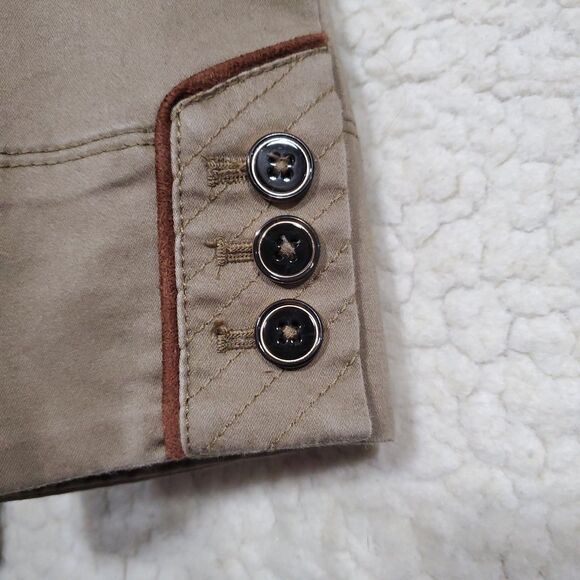 Women's White House Black Market Military Shoulder Front Zip Jacket Size 4 - Picture 12 of 16